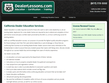 Tablet Screenshot of dealerlessons.com